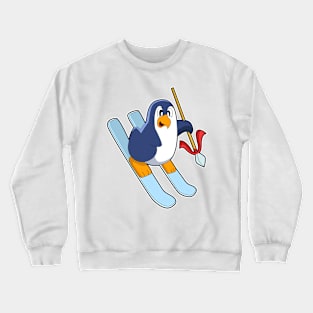 Penguin as Skier with Ski Crewneck Sweatshirt